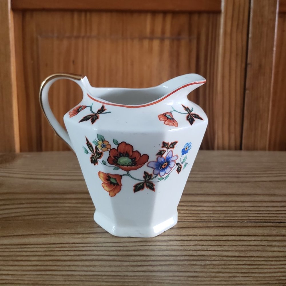 FRENCH CHINA CO white floral creamer